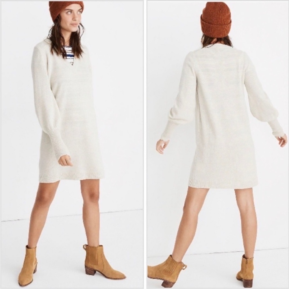 Madewell Bubble Sleeve Sweater Dress XS